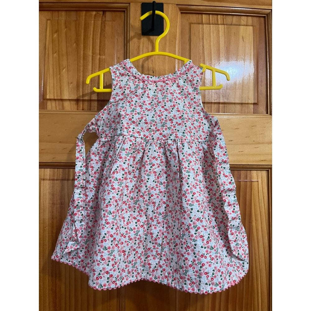 Ruby & Bloom Cotton Floral Little Girl Pink Tie Dress Size 3 Months